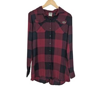 Women's Harley Davidson Buffalo Check Button Down Shirt